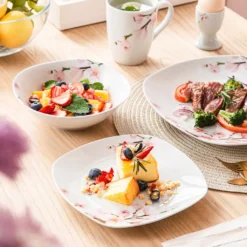 VEWEET Porzellan Kombiservice 'Annie', 40 Teilig Geschirrservice Für 8 Personen, Frühstückservice Mit Je 8 Eierbecher, Kaffeebecher 350 Ml, Müslischalen, Dessertteller Und Flachteller -Küchenbedarf Laden 6c5f9aa91c12d9c9e932ff282f468bb7