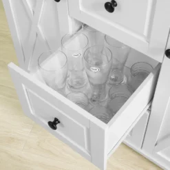 SoBuy FKW96-WN Kücheninsel Mit Arbeitsplatte Küchenwagen Mit 2 Türen Küchenschrank Mit 3 Schubladen Sideboard Weiß BHT Ca.: 116x93x46cm -Küchenbedarf Laden 7070c9d86e65e17c166c7083f38cb95f