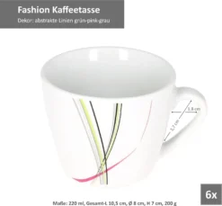 Van Well 18tlg. Kaffeeservice "Fashion" 7 Van Well 18tlg. Kaffeeservice "Fashion" -Küchenbedarf Laden 70dc860fcac5ab0ce64cfe536506a8eb