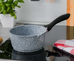 Graue Töpfe Und Kasserolle Mit Marmorbeschichtung -Küchenbedarf Laden 7183a980e24ff6e38bafebac336436f1