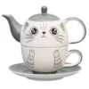 Tea For One / Teeset / Teeservice Sweet-Line Cat Face, Teekanne 400ml Mit Teetasse 200ml, Keramik -Küchenbedarf Laden 729bcbf2e58d006af92db2f2b14799e4
