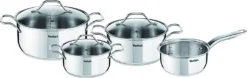 Tefal Intuition Topfset 7-teilig - Kochtöpfe 16 (1,3 L) + 20 (2,9 L) + 24 (4,9 L) Cm Mit Glasdecke, A702A8 -Küchenbedarf Laden 732e9e2201b44a864a182bbbce5bedb9
