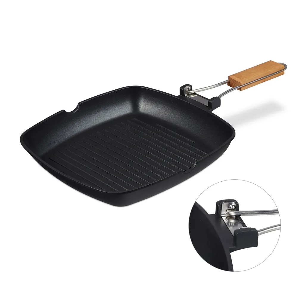 relaxdays Grillpfanne mit Holzgriff Relaxdays Grillpfanne Mit Holzgriff -Küchenbedarf Laden 75c4aaa549bd8d0c36434fe19e7b4075