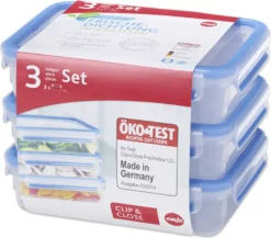 Emsa Frischhaltedose CLIP & CLOSE 3er Set 1,20 Liter Blau -Küchenbedarf Laden 76c22420f2f37bf6cd2ed6deca0fcd4e