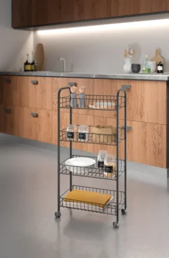 4 Etagen Allzweckwagen Küchenwagen Rollwagen Etagenwagen Regalwagen Barwagen -Küchenbedarf Laden 7706d433b067fa595a5894ed8fe34c82