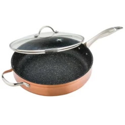 Excellence Sauteuse Ø28 Cm By Kitchen Pro - Schmorpfanne 28cm Mit Deckel, Pfanne, Aus Kupfer Und Rostfreiem Edelstahl, Induktion -Küchenbedarf Laden 78343b34904c86d94f2d4e888dc955f4