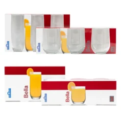 12tlg Gläserset Bella 6x Wasser Trink-Becher 6x Long-Drink Partygläser 310ml Tumbler Glas Gastro -Küchenbedarf Laden 79b789bab6b3b93f1a00d29d68290dfb