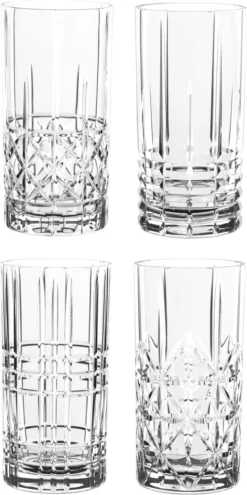 Nachtmann 0097784-0 Longdrinkbecher 'Highland' Kristallglas, 375 Ml, H: 15,1 Cm, ø 7,7 Cm, Transparent, 4-teilig (1 Set) -Küchenbedarf Laden 7a9602d5cbd75a92c503e95b037d08fc