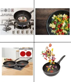 Tefal B30310 Cook&Clean Pfannenset 5tlg Hochrand, Pfanne 28cm + 30cm Hoher Rand, Teflon Antihaftbeschichtet, Bratpfanne Set Tief , Inkl. Deckel -Küchenbedarf Laden 7b14dcb8849c96da575b148d5f85e3b8