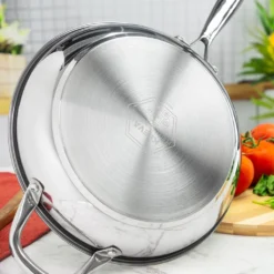 Livington Dura Pan - Pfannenset Mit Universaldeckel - 28cm + 24cm Pfanne - 3-lagige Antihaftbeschichtung - Pflegeleichtes Edelstahlgehäuse - Für Alle Herdplatten Geeignet -Küchenbedarf Laden 7c4572af513af58facf60750e15cbd61