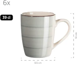 Mäser 931492 Lumaca Frühstück-Service Für 6 Personen Im Vintage Look, Handbemalte Keramik, Steingut, Rauchblau, 18-teilig (1 Set) -Küchenbedarf Laden 7df553e65eec8f2443518d455172bb7b