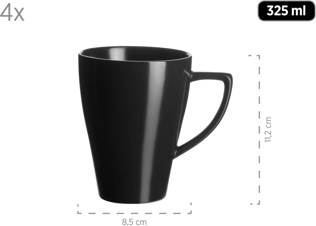 Mäser 931730 Kombiservice Glendale für 4 Personen, Steinzeug, schwarz (1 Set, 16-teilig) Mäser 931730 Kombiservice Glendale Für 4 Personen, Steinzeug, Schwarz (1 Set, 16-teilig) -Küchenbedarf Laden 7e13c6673f567036fa88491923e6b0ca