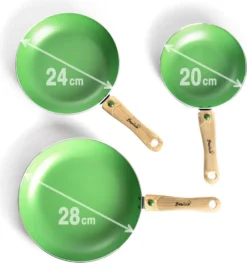 3tlg. Pfannen Set Grün Bratpfannen Ø20/24/28cm Antihaft Griffe Abnehmbar Elektro 4 3tlg. Pfannen Set Grün Bratpfannen Ø20/24/28cm Antihaft Griffe Abnehmbar Elektro -Küchenbedarf Laden 7e7c0012733827c40debc4a335071848
