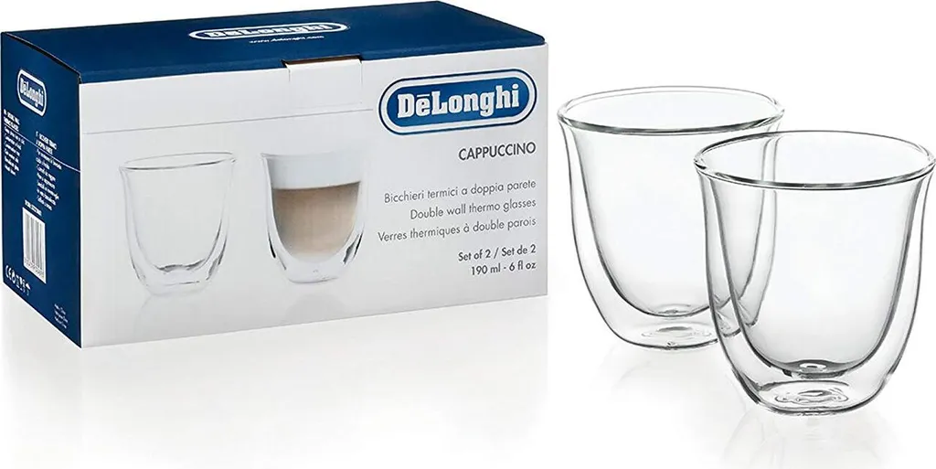 DeLonghi Cappuccino 2er Doppelwandiges Thermoglas De'Longhi DeLonghi Cappuccino 2er Doppelwandiges Thermoglas -Küchenbedarf Laden 803b3603aedffd39ddee1ebbc02668a9