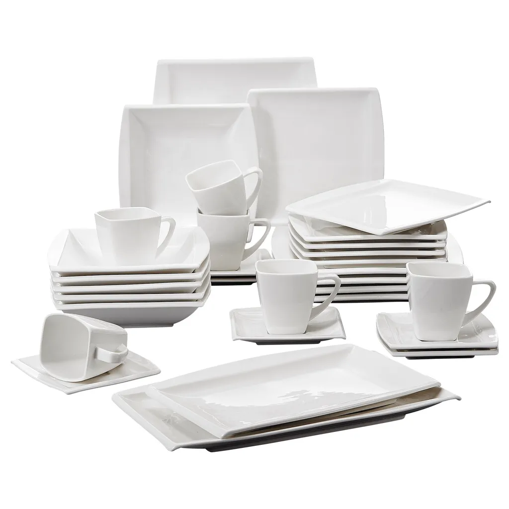 MALACASA 32 tlg. Kombiservice, Serie BLANCE Cremeweiß Porzellan Geschirrset mit Servierplatte MALACASA 32 Tlg. Kombiservice, Serie BLANCE Cremeweiß Porzellan Geschirrset Mit Servierplatte -Küchenbedarf Laden 80eea2bb600b50dbe84a1336f84aca12