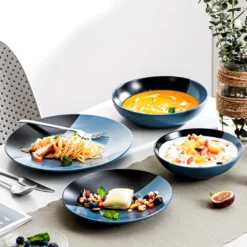 Tafelservice 8 Personen, Vancasso 32 Teiliges Accel Geschirrset Aus Steingut, Modernes Geschirr Kombiservice Set, Rund -Küchenbedarf Laden 81d6b0b7e2f5996ad1c4be44ab60aaab