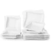 MALACASA, Serie Amparo, Cremeweiß Porzellan Tafelservice 12 Tlg. Set Speiseteller Und Suppenteller Geschirrset Für 6 Personen 2 MALACASA, Serie Amparo, Cremeweiß Porzellan Tafelservice 12 Tlg. Set Speiseteller Und Suppenteller Geschirrset Für 6 Personen -Küchenbedarf Laden 81f12d441ea722e3f3bde3c13c18bacb