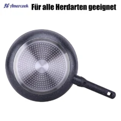 AMERCOOK Brittany Bratpfanne 20 Cm - Universal-Pfanne Mit Aluminiumkern Bratpfanne - Für Alle Herdarten Zum Braten, Kochen Und Schmoren Induktionsgeeignet Bratpfanne Antihaft-beschichtet -Küchenbedarf Laden 8243b5a91398e8693a7354dc4b172d4a