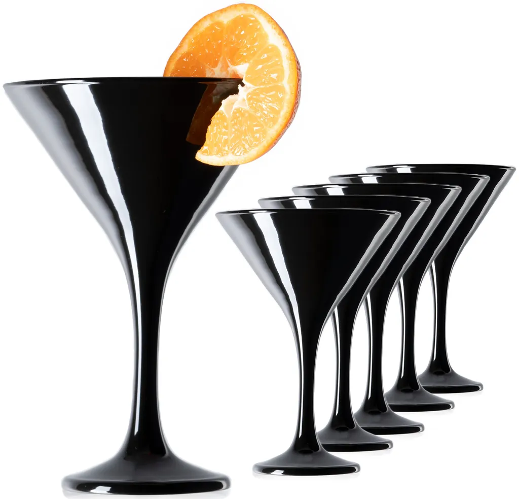 Schwarze Martini Gläser 150ml Set 6-Teilig aus Glas Cocktailgläser Schwarze Martini Gläser 150ml Set 6-Teilig Aus Glas Cocktailgläser -Küchenbedarf Laden 8414a2ce7c07f1959982cded88999e81