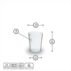 100 Schnapsgläser Aus Plastik, 4 Cl, Transparent, Mehrweg Shot Becher -Küchenbedarf Laden 85672fa9a62c0d25760e93bf1e160cab