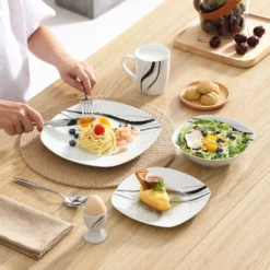 VEWEET Tafelservice 'Teresa' Aus Porzellan 20 Teilig, Geschirrset Beinhatlet Eierbecher, Kaffeetassen, Müslischalen, Dessertteller Und Flachteller, Geschirrservice Für 4 Personen 4 VEWEET Tafelservice 'Teresa' Aus Porzellan 20 Teilig, Geschirrset Beinhatlet Eierbecher, Kaffeetassen, Müslischalen, Dessertteller Und Flachteller, Geschirrservice Für 4 Personen -Küchenbedarf Laden 859a7535d1a6a05f8f0e27ca48fa7f6d