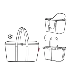 Reisenthel Coolerbag Twist Silver Kühltasche Faltbar 20 L - Twist Silver -Küchenbedarf Laden 85d02d43fb97d985021213fb151d157f