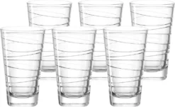 LEONARDO 019450 Vario Struttura Longdrinkbecher, Glas, 280 Ml, Klar (6 Stück) -Küchenbedarf Laden 87790af74dcfc3cbb2fd727001c4ebf5