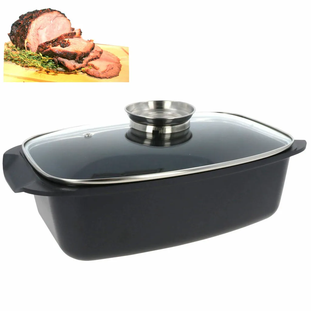 Aluguss Bräter 6 Liter Alugussbräter Schmorpfanne Kasserolle inkl. Aromadeckel Induktion Aluguss Bräter 6 Liter Alugussbräter Schmorpfanne Kasserolle Inkl. Aromadeckel Induktion -Küchenbedarf Laden 87922869527d0f377b5c1ca35b6b9844