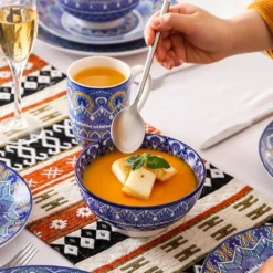 Vancasso Tafelservice Porzellan, Mandala 16 Teiliges Essgeschirr Kombiservice, Handbemaltes Geschirrset Für 4 Personen, Böhmischer Stil -Küchenbedarf Laden 87bd3ebffc9bf0306576944893c6db28