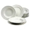 CreaTable 16137 Tafelservice Maria Theresia Für 6 Personen, Porzellan, Weiß (1 Set, 12-teilig) -Küchenbedarf Laden 89628a6b9852902f959d1f7c791fc9fc