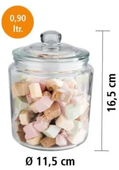 APS Vorratsglas -CLASSIC- /// Ø 11,5 Cm, H: 16 Cm, Volumen: 0,9 Liter /// Glas Polyethylen /// 82250 4 APS Vorratsglas -CLASSIC- /// Ø 11,5 Cm, H: 16 Cm, Volumen: 0,9 Liter /// Glas Polyethylen /// 82250 -Küchenbedarf Laden 89938edceae595e12194199e59ff9e44