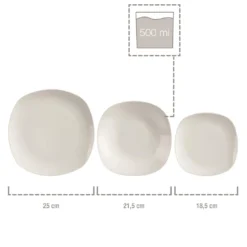 Tafelservice "Bilgola" By Sänger, 18 Teilig Für 6 Personen, Im Abgerundetem Design -Küchenbedarf Laden 8a87732d0e60bece02ad83cc79d31029