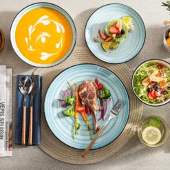 Vancasso Kombiservice »BONBON« Gesschirrset Aus Steinzeug, 24 Teiliges Tafelservice Set, Vintage Aussehen -Küchenbedarf Laden 8b99830545b48cba640ebaeeeac8d764