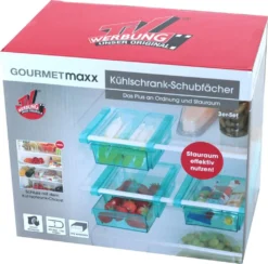 GOURMETmaxx Klemm-Schublade Für Kühlschrank, 3er-Set Schublade Klemm Kühlschrank GOURMETmaxx Zusatzfach Gemüsefach 3er-Set Ordnung -Küchenbedarf Laden 8ca50ed468e5d5b9cf9cf3eb2c9d0325