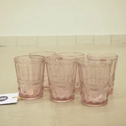 Wassergläser Solange Reliefmuster 6xSet Rosa Transparent 265ml -Küchenbedarf Laden 8d77f3ff3a33d2573b77e4857447916c