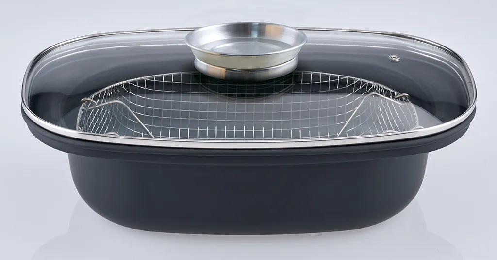 GSW Aromabräter mit Einsatz 39x25x9,5 cm / 4 Ltr., Kohlenstoffstahl, Edelstahl rostfrei, Glas, Aromabräter mit Aroma-Glasdeckel ø ca. 39 x 25 x H 9,5cm / Drahteinsatz GSW Aromabräter Mit Einsatz 39x25x9,5 Cm / 4 Ltr., Kohlenstoffstahl, Edelstahl Rostfrei, Glas, Aromabräter Mit Aroma-Glasdeckel ø Ca. 39 X 25 X H 9,5cm / Drahteinsatz -Küchenbedarf Laden 8e098e6d07021d72dce709b02d7b3da0