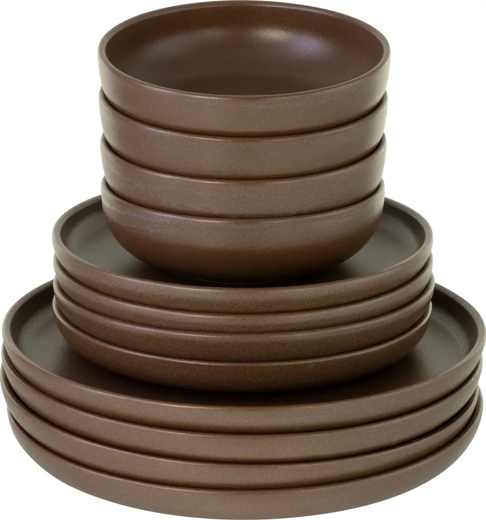 CreaTable, 23659, Serie Uno braun, Geschirrset, Teller Set 12 teilig, Farbe:Braun CreaTable, 23659, Serie Uno Braun, Geschirrset, Teller Set 12 Teilig, Farbe:Braun -Küchenbedarf Laden 8f650f48af3224e46d1b7223f85976d8