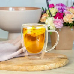 Wessper Doppelwandig Kaffeegläser Mit Henkel, 6 Stück X 350 Ml, Großes Hitzebeständiges Doppelwandglas, Thermogläser, Kaffeegläser Temperaturbeständig Mokkatassen, Teegläser, Latte Machiatto Gläser -Küchenbedarf Laden 91751710c6bd01077179aa62107397cf