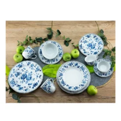 CreaTable 22543 Kombiservice Royal Blue Flower Für 4 Personen, Porzellan, Mehrfarbig (1 Set, 16-teilig) -Küchenbedarf Laden 939a76b01df1155741caca6a837188b1