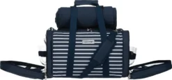 Anndora Picknick Kühltasche + Decke + Zubehör - Blau Weiß Gestreift - Blau 6 Anndora Picknick Kühltasche + Decke + Zubehör - Blau Weiß Gestreift - Blau -Küchenbedarf Laden 945cefd7cf9256ffad50fa3fc2597a21