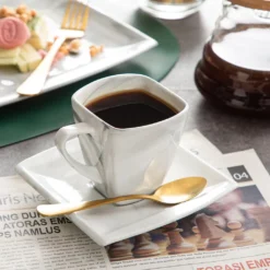 MALACASA, Serie Blance, 36 Tlg. Set Marmor Porzellan Kaffeeservice Geschirrset, Mit 12 Stück Kuchenteller, 12 Stück 180ml Tasse Und 12 Stück Untertasse Für 12 Personen -Küchenbedarf Laden 951a8f52bdcf4d3bd62638733a89375f