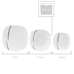 Sänger SÄNGER Porzellan Geschirrset Bilgola Black Lines, Tafelservice 18 Teilig Für 6 Personen 4 Sänger SÄNGER Porzellan Geschirrset Bilgola Black Lines, Tafelservice 18 Teilig Für 6 Personen -Küchenbedarf Laden 98ddd0b6a877d94c989feb6305284aa5