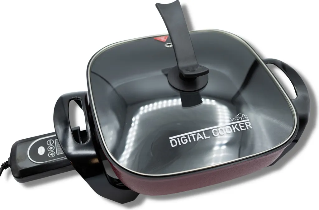 Starlyf®Digital Cooker - XXL Elektrische Bratpfanne mit digitalem Thermostat und Temperaturanzeige, 1600 Watt, 5,5 Liter Fassungsvermögen, Partypfanne - Aus der TV Werbung Starlyf®Digital Cooker - XXL Elektrische Bratpfanne Mit Digitalem Thermostat Und Temperaturanzeige, 1600 Watt, 5,5 Liter Fassungsvermögen, Partypfanne - Aus Der TV Werbung -Küchenbedarf Laden 99321d021854fa51c3df54588d7b9572