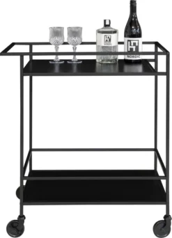 House Nordic Vita Servierwagen Schwarz | Barwagen Mit Rollen Inkl. Bremsen | Schlichtes Metallgestell Im Industrie-Design -Küchenbedarf Laden 993302f1c32c12b621a2fa85b4f8b19d