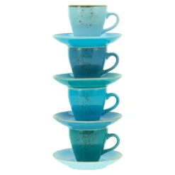 CreaTable 23698 Espressotassen-Set Nature Collection Für 4 Personen, Steinzeug, Mehrfarbig (1 Set, 8-teilig) -Küchenbedarf Laden 9996755335e352775b954721c571bce9