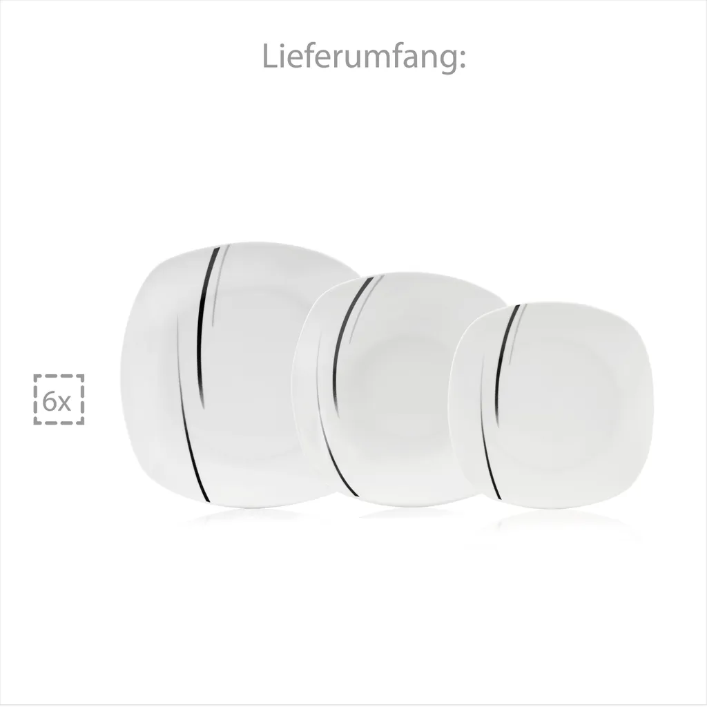 SÄNGER Porzellan Geschirrset Bilgola Black Lines, Tafelservice 18 teilig für 6 Personen Sänger SÄNGER Porzellan Geschirrset Bilgola Black Lines, Tafelservice 18 Teilig Für 6 Personen -Küchenbedarf Laden 9de7f4b4c7e7ca0643a51a4523ce2a5b