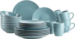 Mäser 931770 Kombiservice Elissa Für 6 Personen, Steinzeug, Türkis (1 Set, 24-teilig) -Küchenbedarf Laden 9e032539a6fad536425c02675b86178d