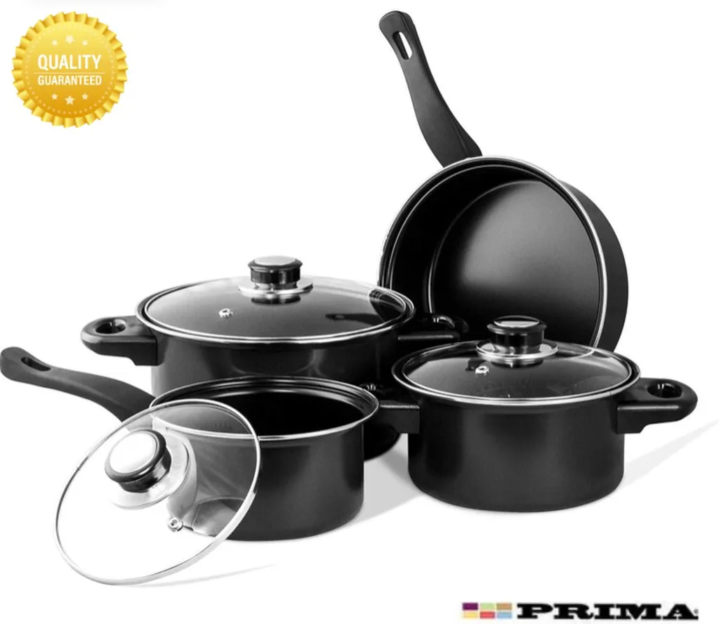Prima Pfannenset 7-teilig – kleine Pfannen – schwarz – Antihaftbeschichtung – Kochset – mit Deckel – Kochtöpfe – Soßenpfanne – Geschenk für Mann und Frau Prima Pfannenset 7-teilig – Kleine Pfannen – Schwarz – Antihaftbeschichtung – Kochset – Mit Deckel – Kochtöpfe – Soßenpfanne – Geschenk Für Mann Und Frau -Küchenbedarf Laden 9f5ec656c42ac52150e0610bb36079b0
