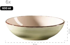 Mäser 931876 Tafelservice Lumaca Für 6 Personen, Steinzeug, Olivegrün (1 Set, 18-teilig) -Küchenbedarf Laden a137bda64e9321785901ac0761930981