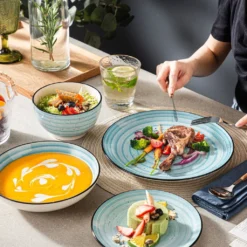 Vancasso Kombiservice »BONBON« Gesschirrset Aus Steinzeug, 24 Teiliges Tafelservice Set, Vintage Aussehen -Küchenbedarf Laden a370ca63bb58cdef289cd9902b87a483